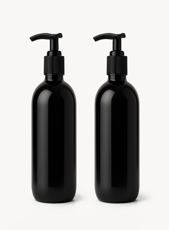 NilocG Aquatics Aquarium Dosing Bottles, 500ml (2x Black 500ml Bottles with 1ml Pump)